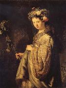 Saskla in Arcadian Costume REMBRANDT Harmenszoon van Rijn